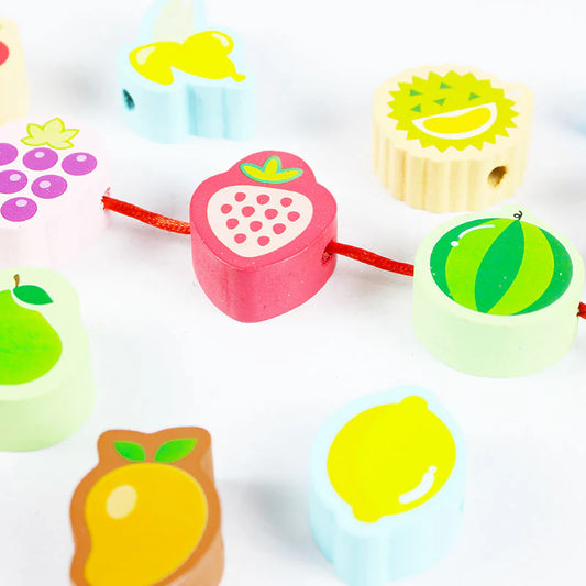 Fruits Wooden Threading & Lacing Game #1884