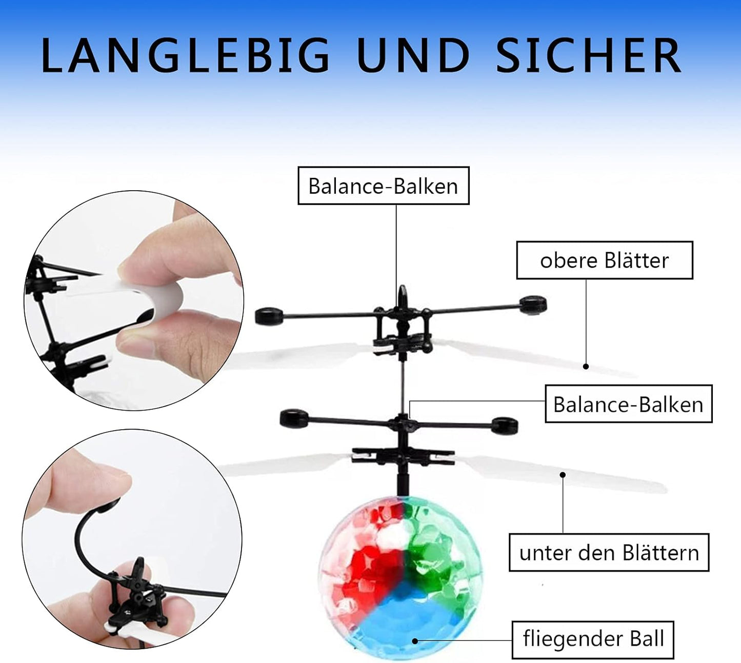 Flying Ball With Fall Sensor