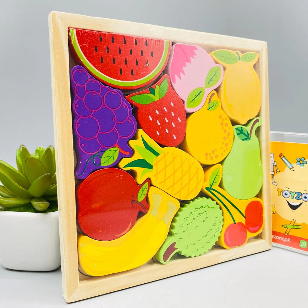 Cartoon Animal Car Wooden Peg Puzzles Board Educational Toy