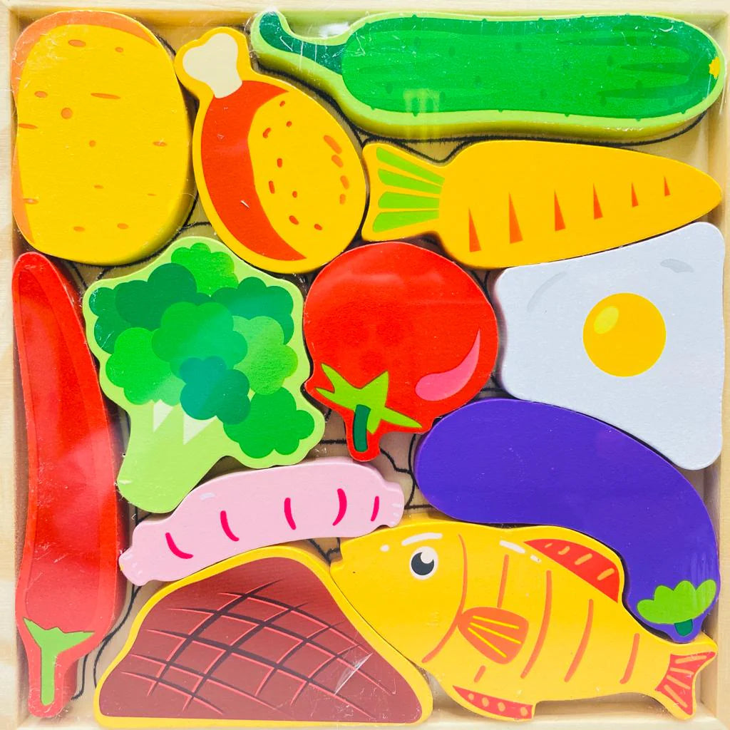 Cartoon Animal Car Wooden Peg Puzzles Board Educational Toy