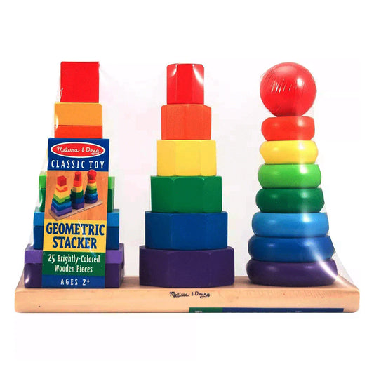 Geometric Wooden Toy Stacker