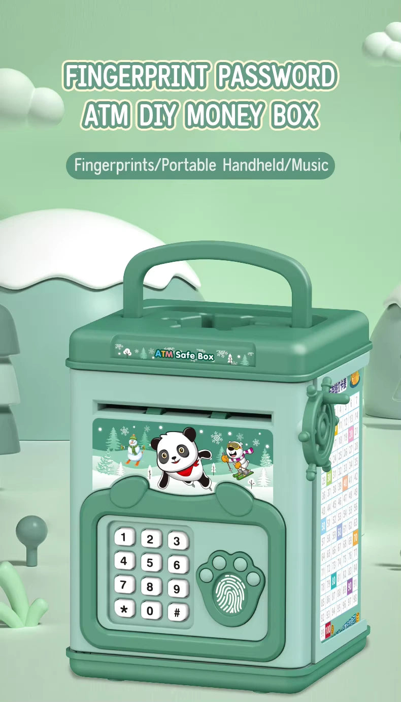 Cute ATM Machine with Fingerprint Password & Music
