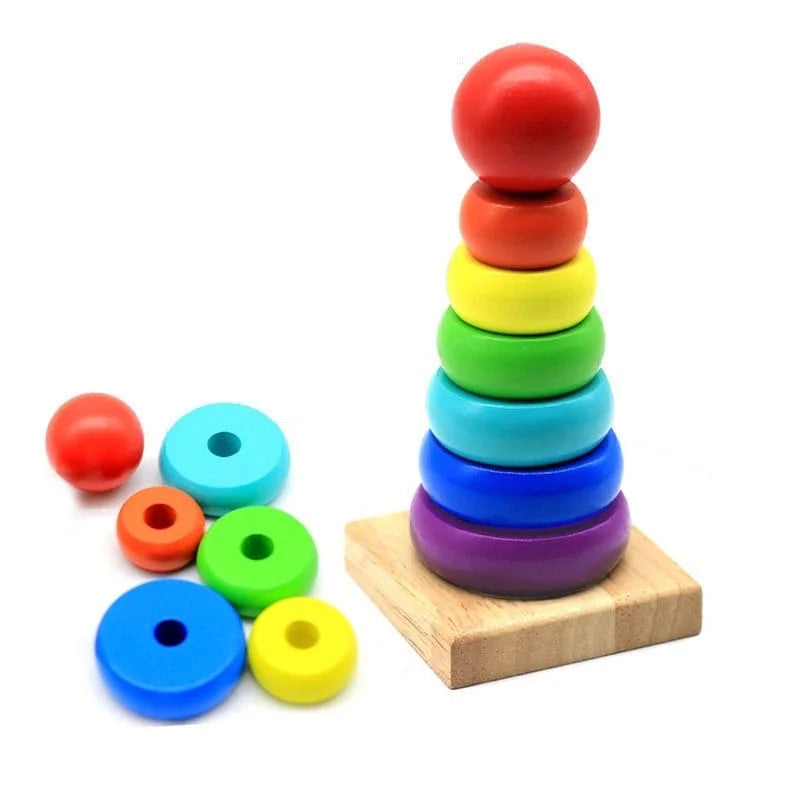 Wooden Rainbow Tower Small