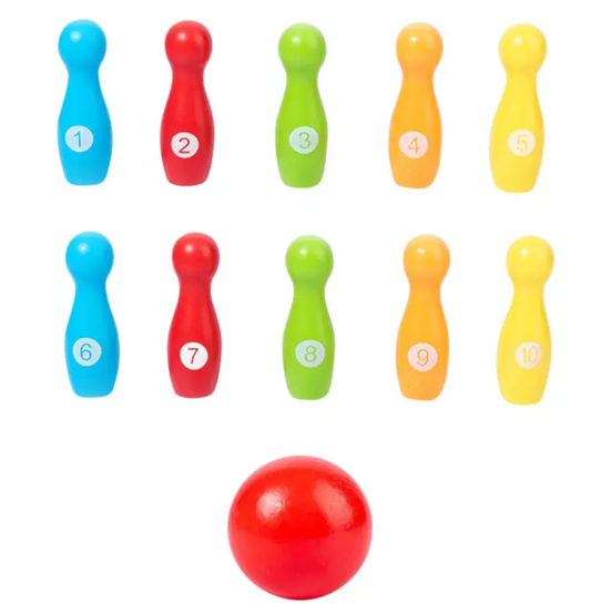 Wooden Bowling Spill Game for Kids