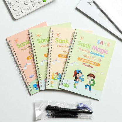 Three In One Kids Learning Deal (Sank Magic Book + Water Magic Book + 8.5 Inches Writing Tablet)