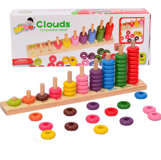 Cloud Computation Bead Wooden Toy