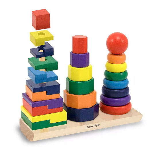 Geometric Wooden Toy Stacker