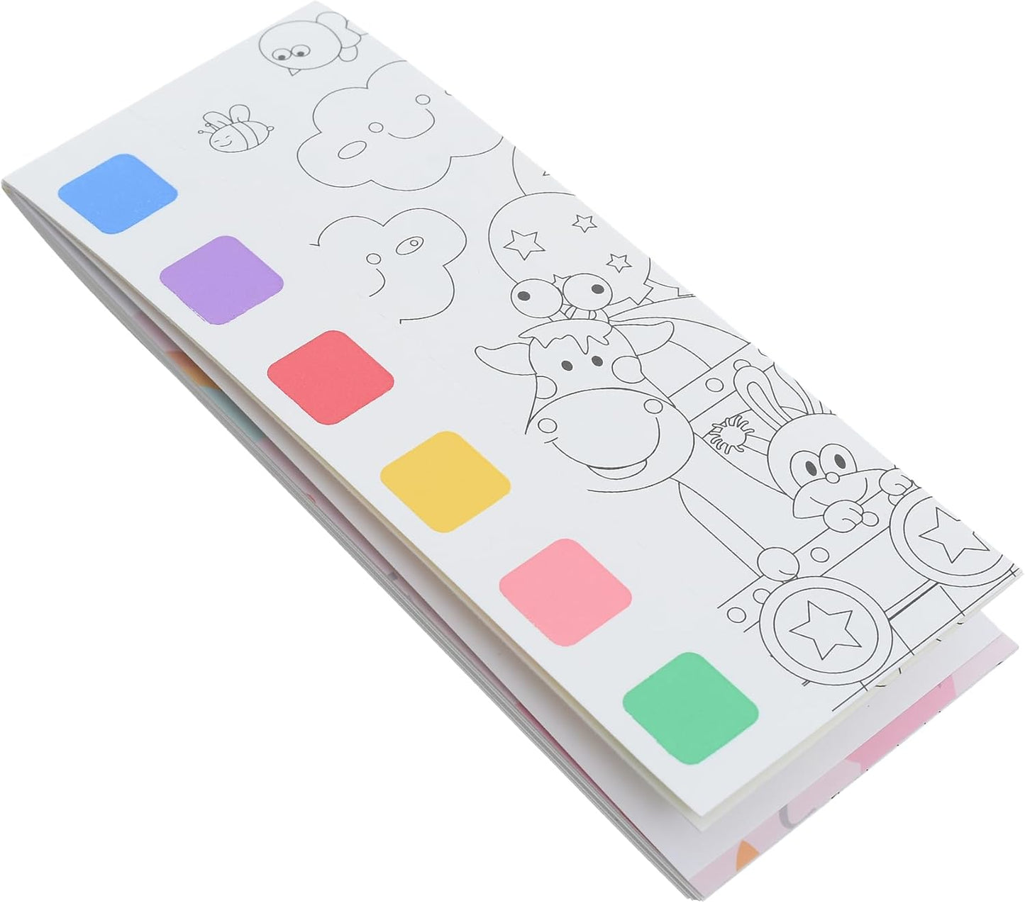 Magical Watercolor Coloring Book of 12 Pages with Paint Brush