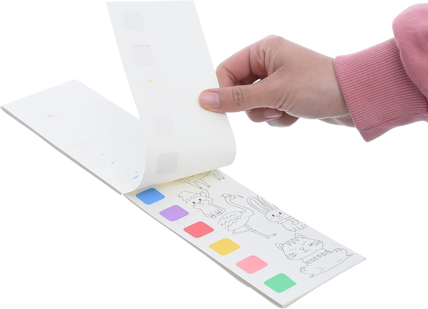 Magical Watercolor Coloring Book of 12 Pages with Paint Brush
