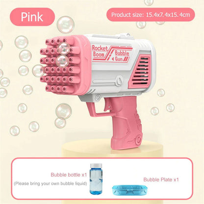 Bubble Machine Gun 32 Holes Blaster For Kids
