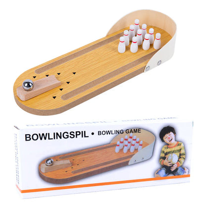 Wooden Mini Bowling Spil Game
